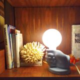 Italian table lamp 80s faience