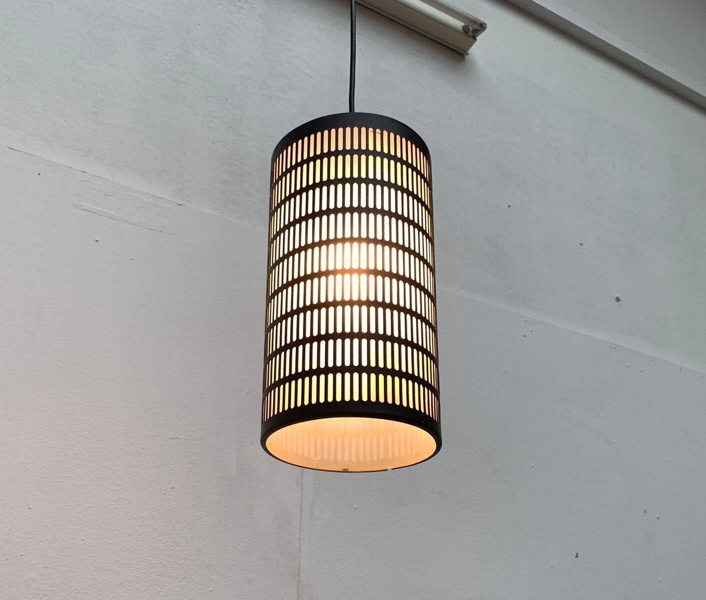 Mid-century minimalist perforated pendant, 1960s