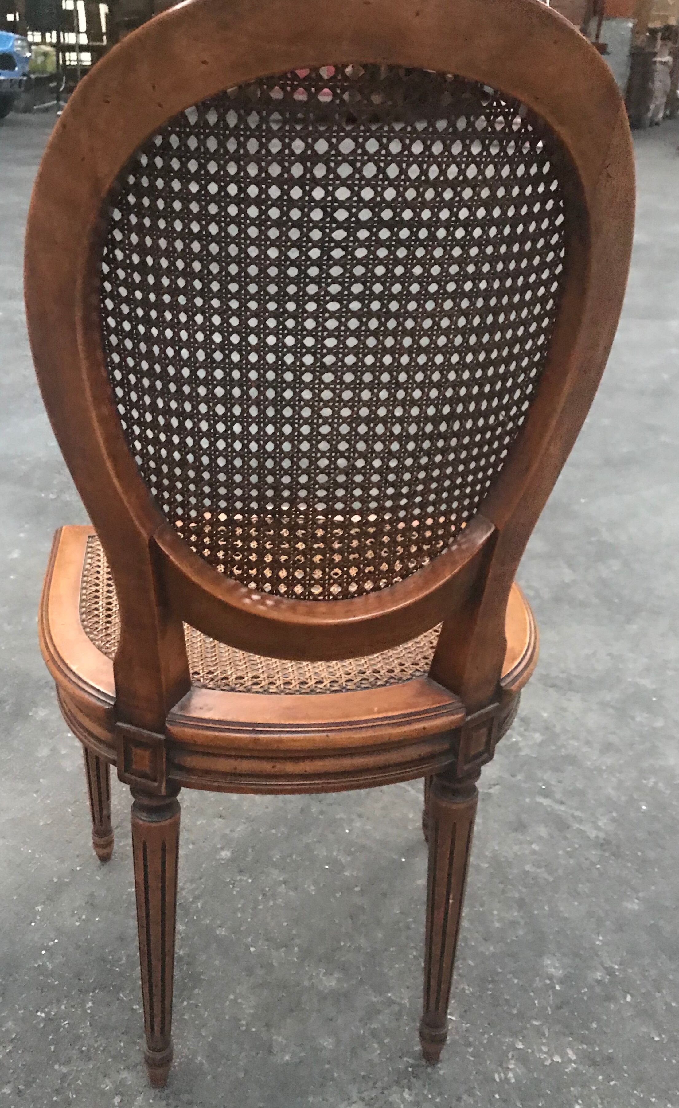 Series of 6 lLuis XVI chairs in cannage