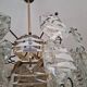 Kinkeldey brass and faceted glass 3-level chandelier, 1960s