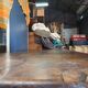Ancient rustic solid oak table