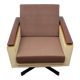Fauteuil pivotant des années 1960 en mohair-velours