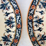 2 decorative wall plates Gien, circa 1900