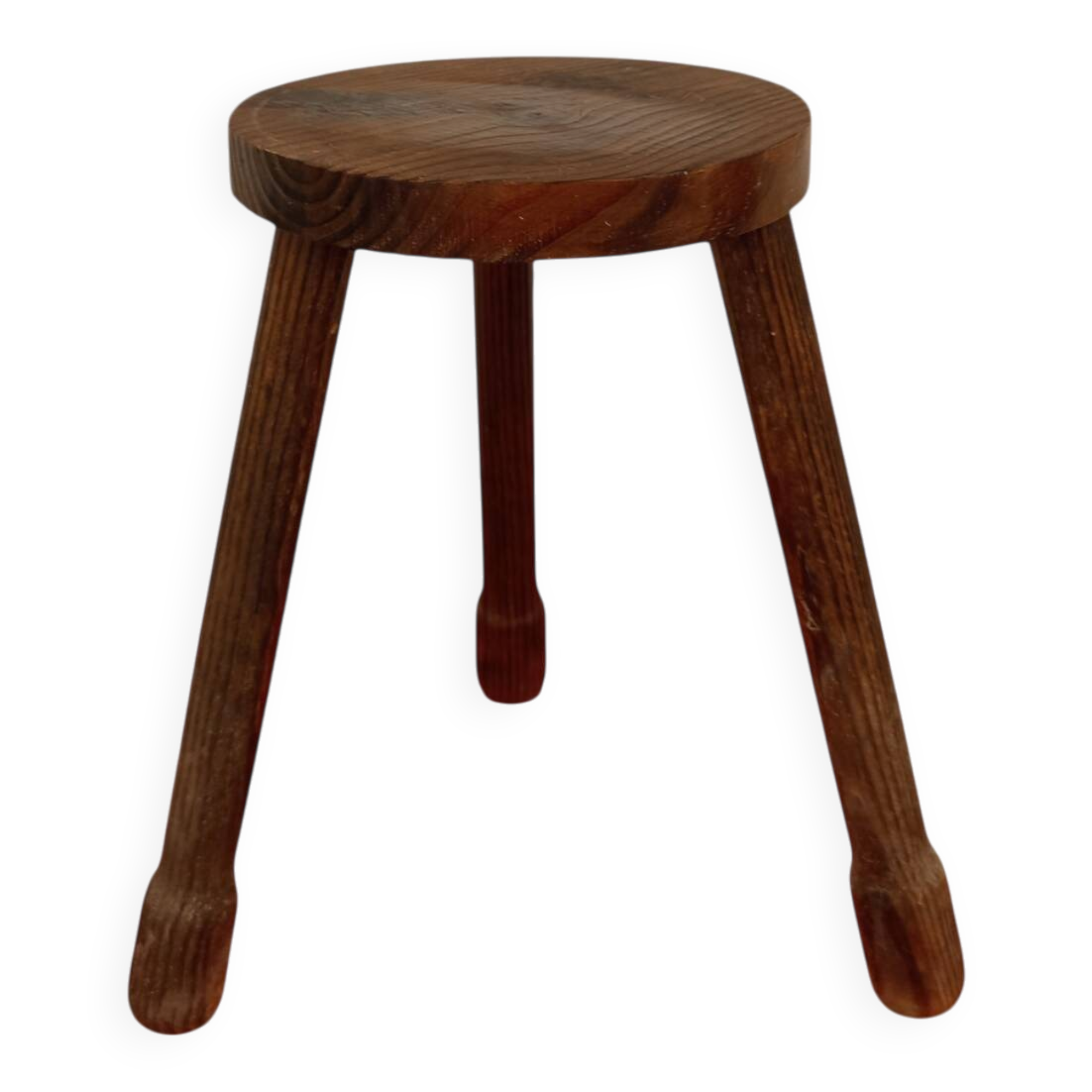 Tabouret tripode en bois massif  Années 50/60