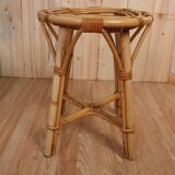 Spiral rattan stool