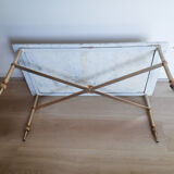 Marble and brass coffee table