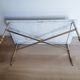 Marble and brass coffee table