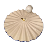 Blue and white pleated ceramic suspension