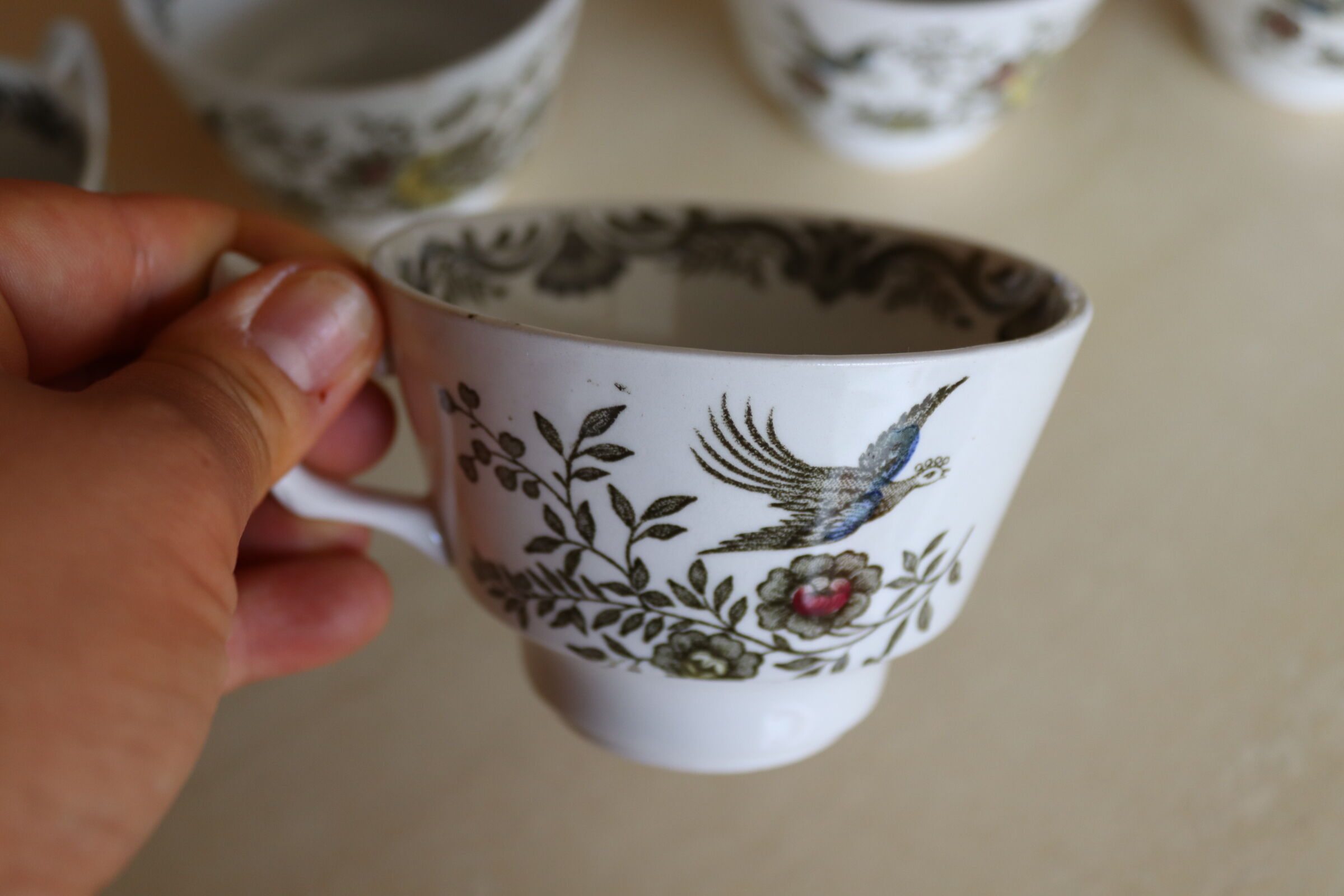 7 coffee cups Ridgway Stafordshire "Windsor"