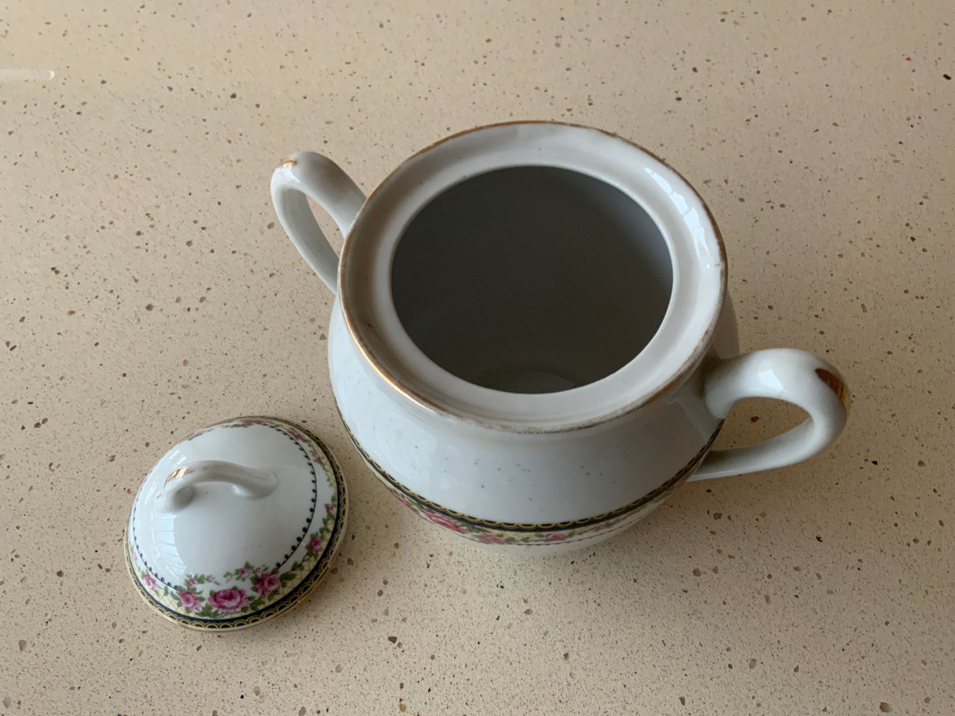 Porcelain sugar bowl