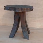 Brutalist oak stool