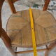 Wooden children's high chair and mulched seat