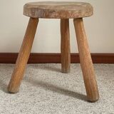 Vintage Solid Wood Tripod Stool