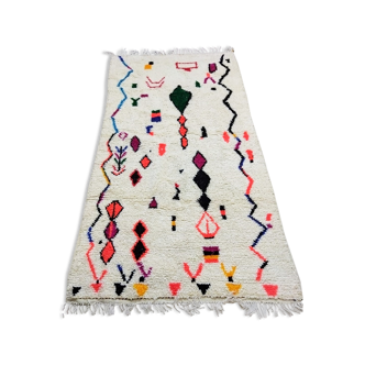 Tapis berbère marocain en laine 254 x 135cm