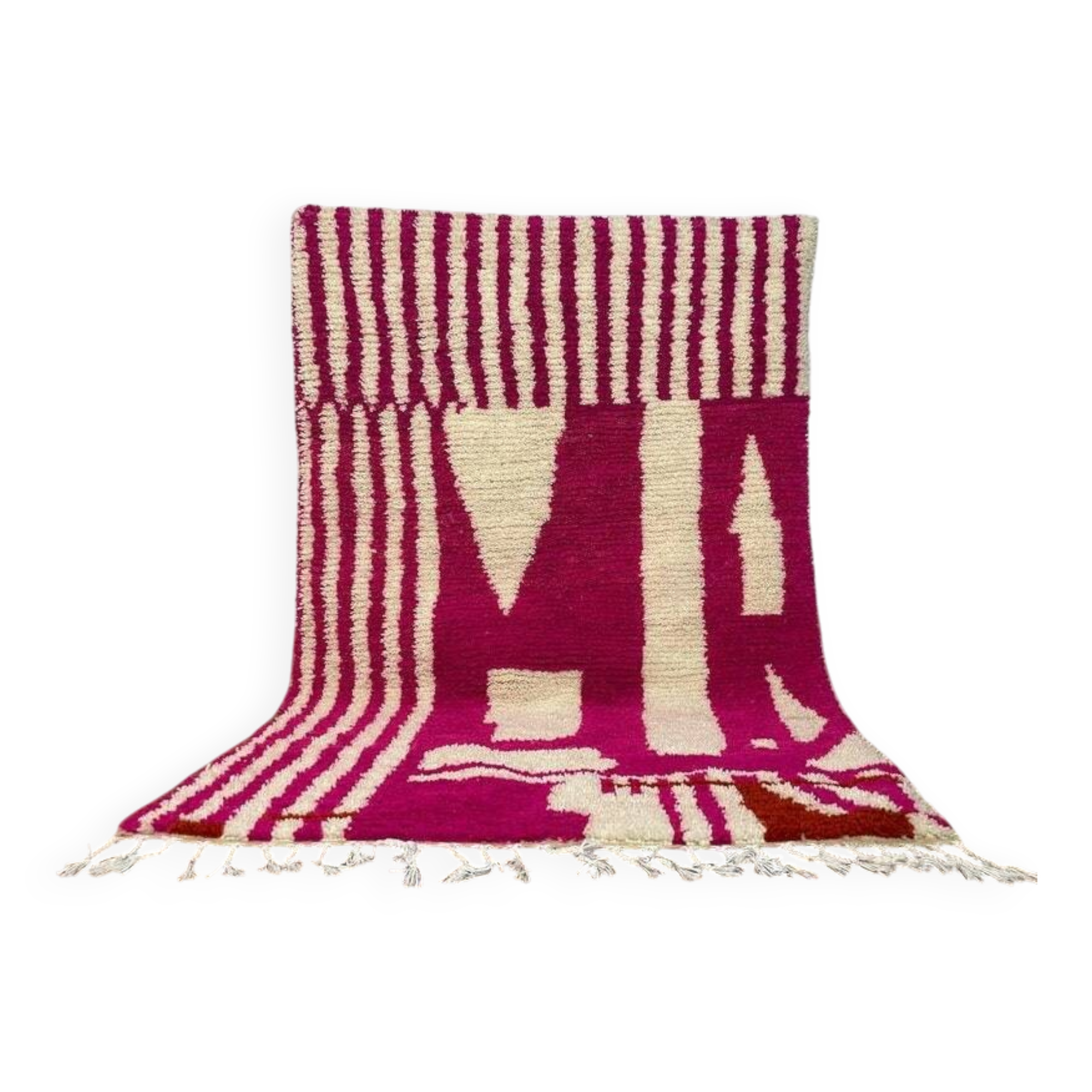 Large handmade pink rug 300cm x 200cm