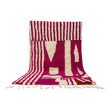 Large handmade pink rug 300cm x 200cm