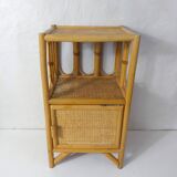 Vintage rattan bedside table