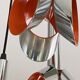 Suspension cascade en acier inox lustre 1970 Raak
