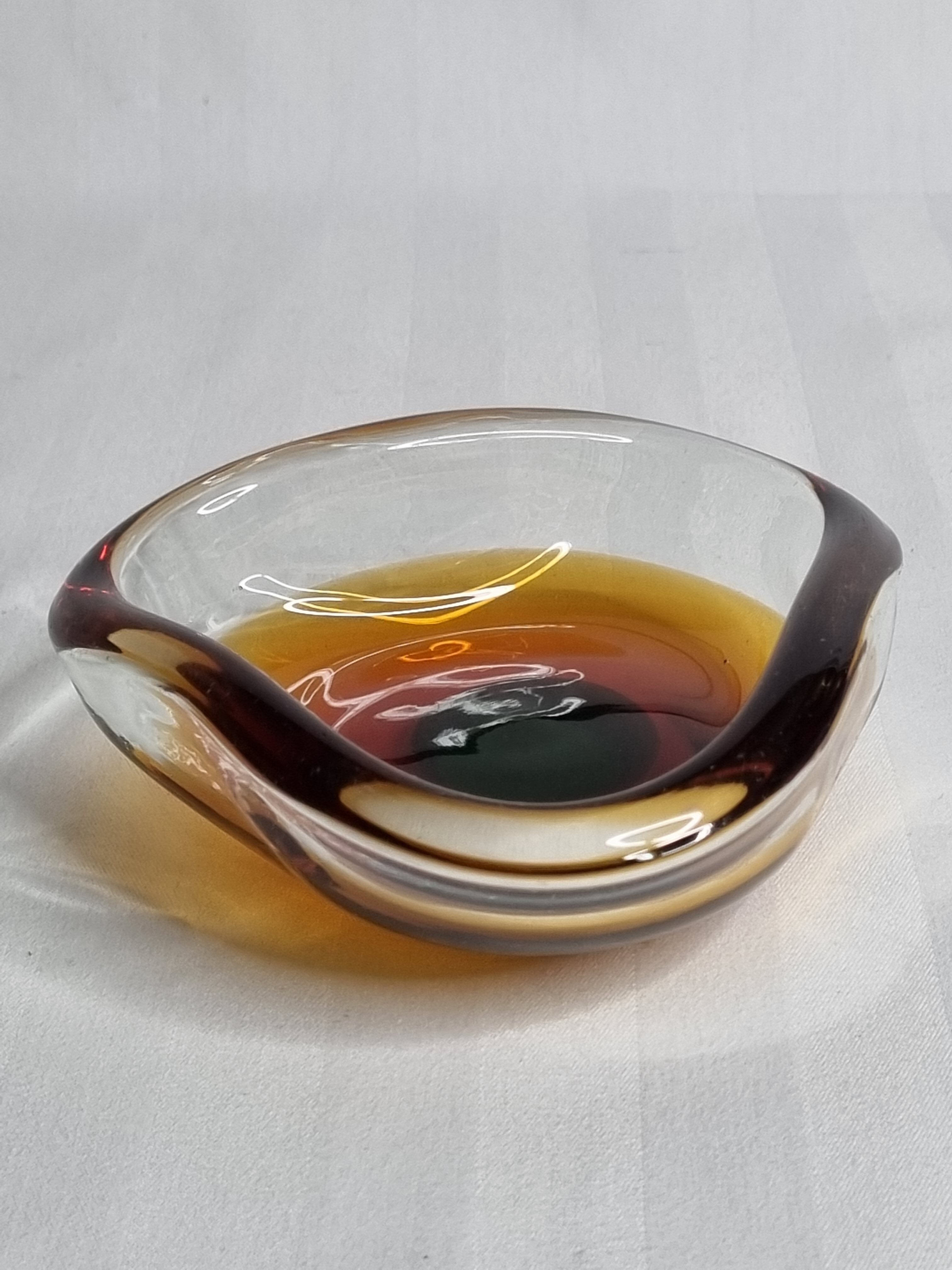Vide poche Sommerso en verre de Murano, Italie années 60-70