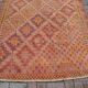 Turkish kilim area rug, vintage kilim rugs runner