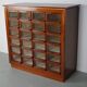 Vintage Dutch haberdashery furniture made of hardwood, 1930s.