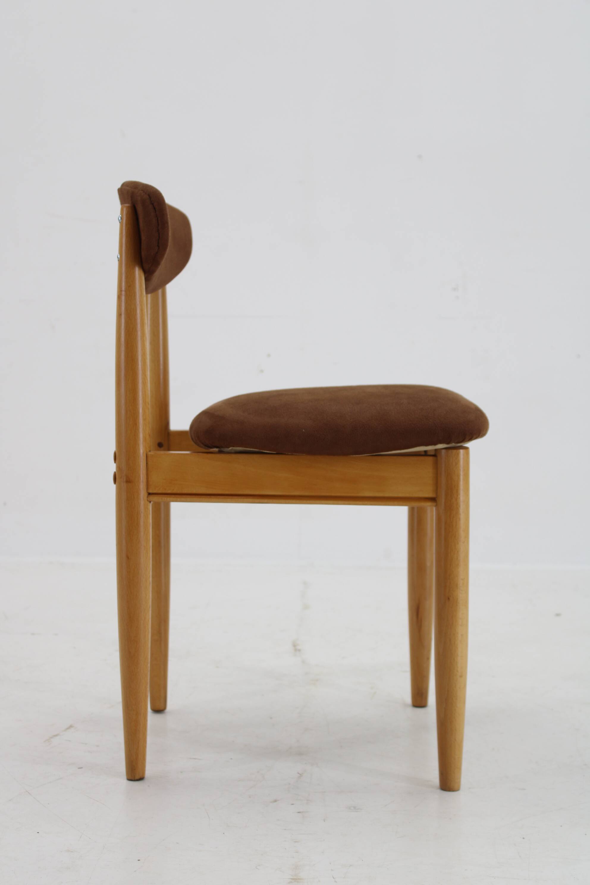 1970s Beech Chair , Czechoslovakia