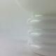 Vintage white glass table lamp bulb by Glashütte Limburg 1979