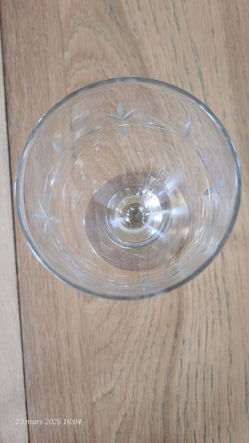 4 antique stemmed glasses