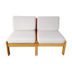 Paire de chauffeuses bois et tissu bouclette
