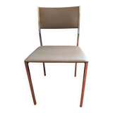 1970s chrome and faux leather chair