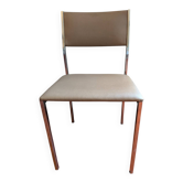 Chaise années 70 chrome et skaï