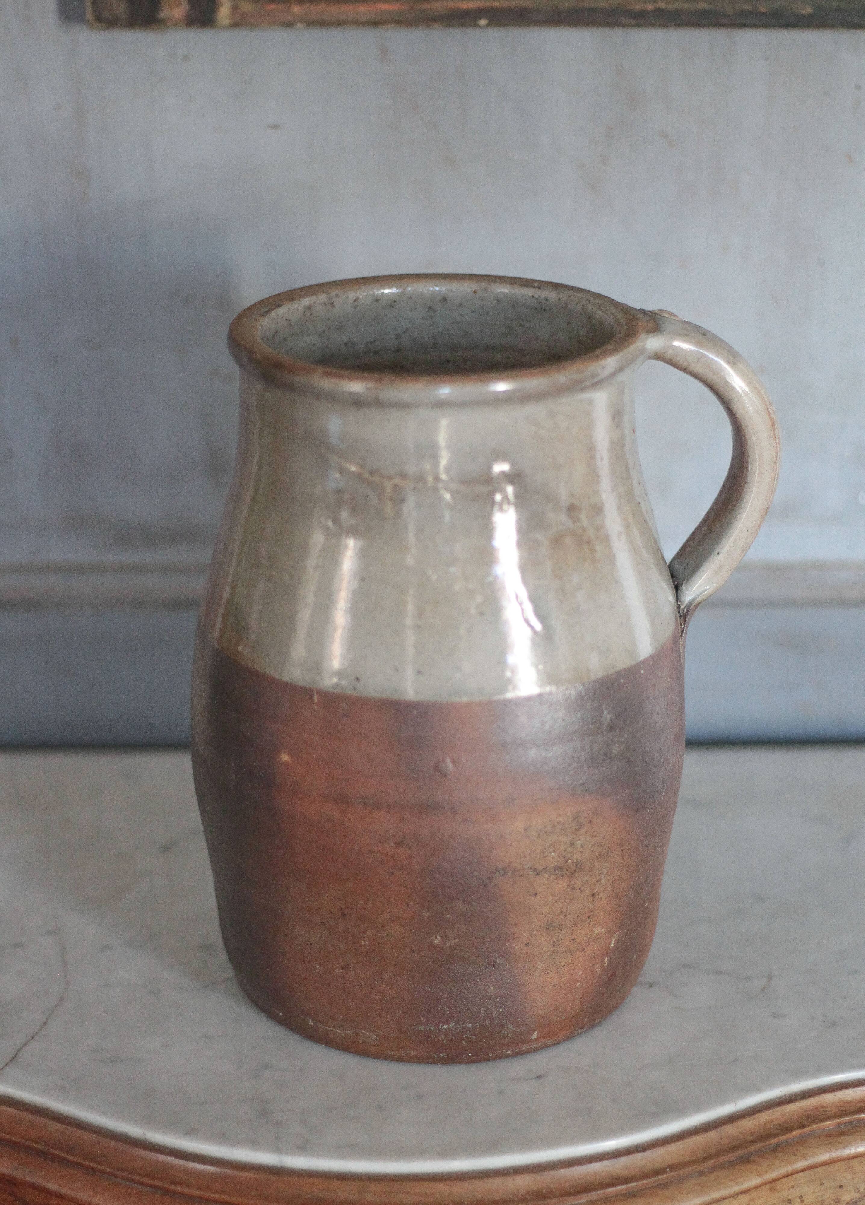 jarre vintage, pichet vintage, pichet grès, poterie ancienne, cruche, pot