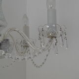 Mid-century Crystal Glass Chandelier by kamenicky Senov,1960's.