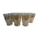 11 glasses with gilding