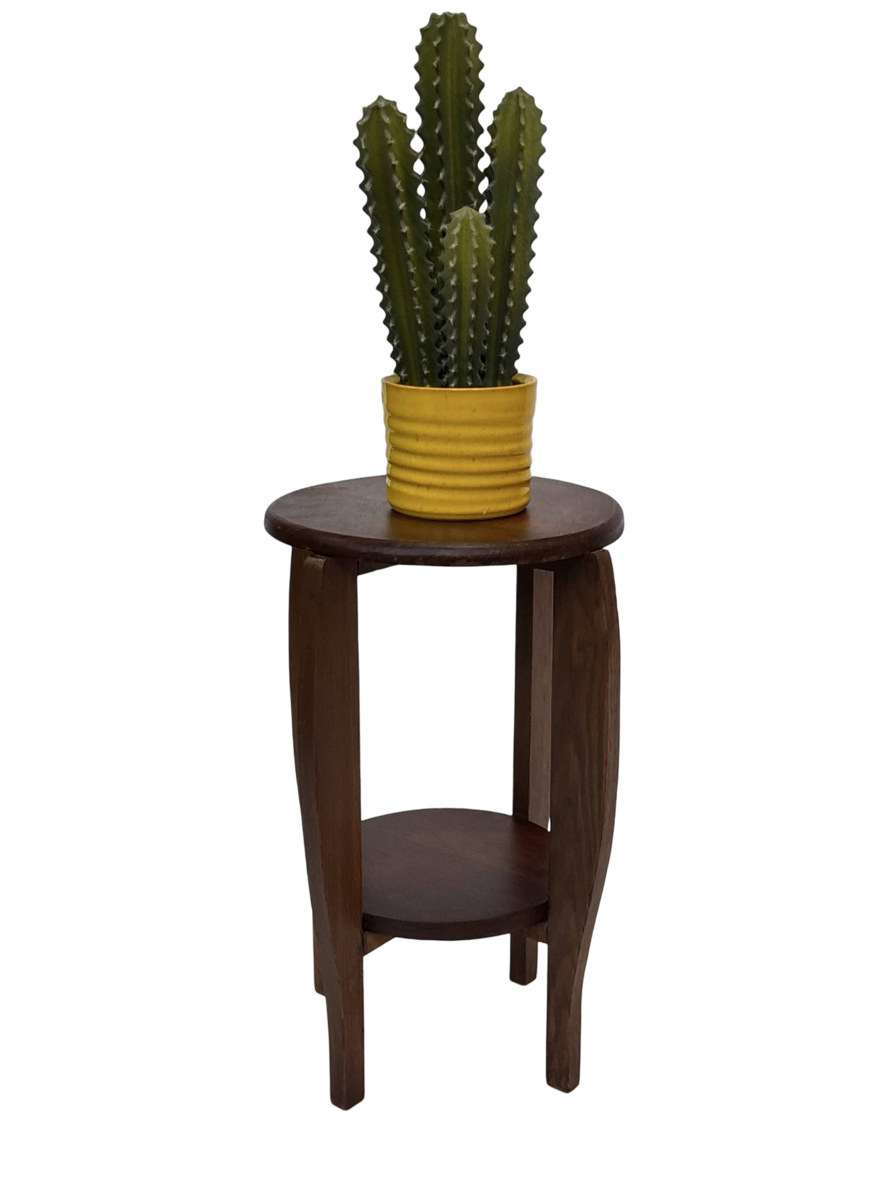 Art Deco Side Table Plant Table Oak 1950s Design