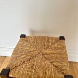 Old wood and straw stool
