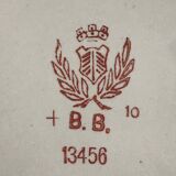 ancien egouttoir en tôle émaillé blanc et rouge
