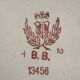 old white and red enamelled sheet egouttoir