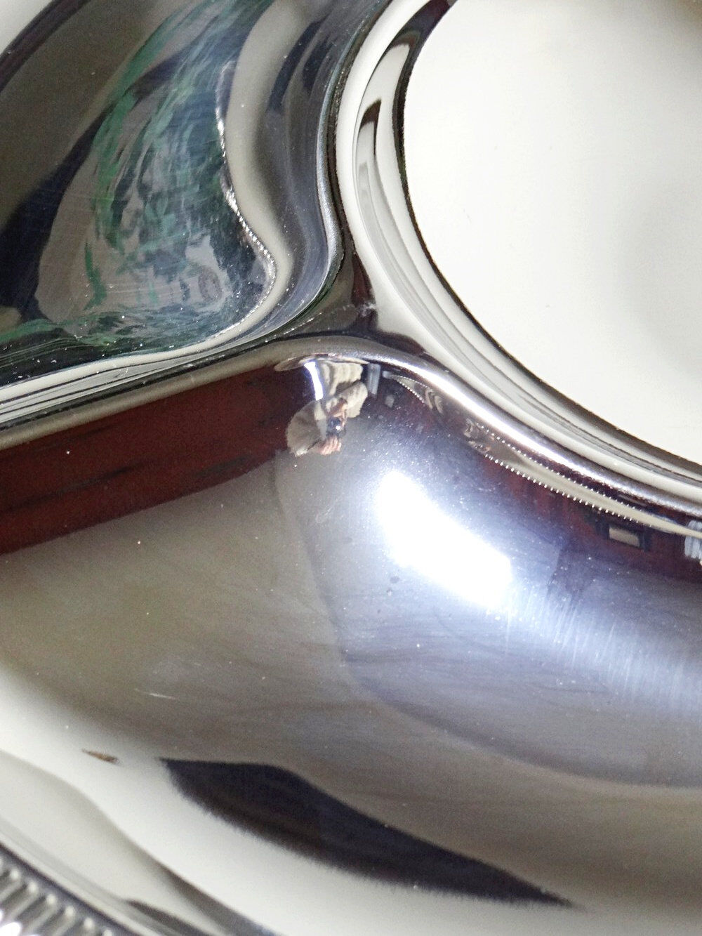 Large serving platter for hors d'oeuvres Jean Couzon in 18/10 stainless steel, 5 compartments.