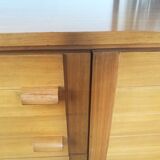 Large vintage row in blond wood