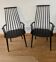 Chaises à accoudoirs et barreaux  bridge scandinave