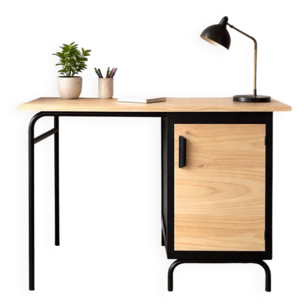 Bureau enfant noir et bois