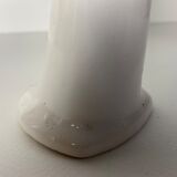 Hand vase in white earthenware