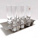 Ensemble de boissons à liqueur en acier et en verre par Holme Sweden