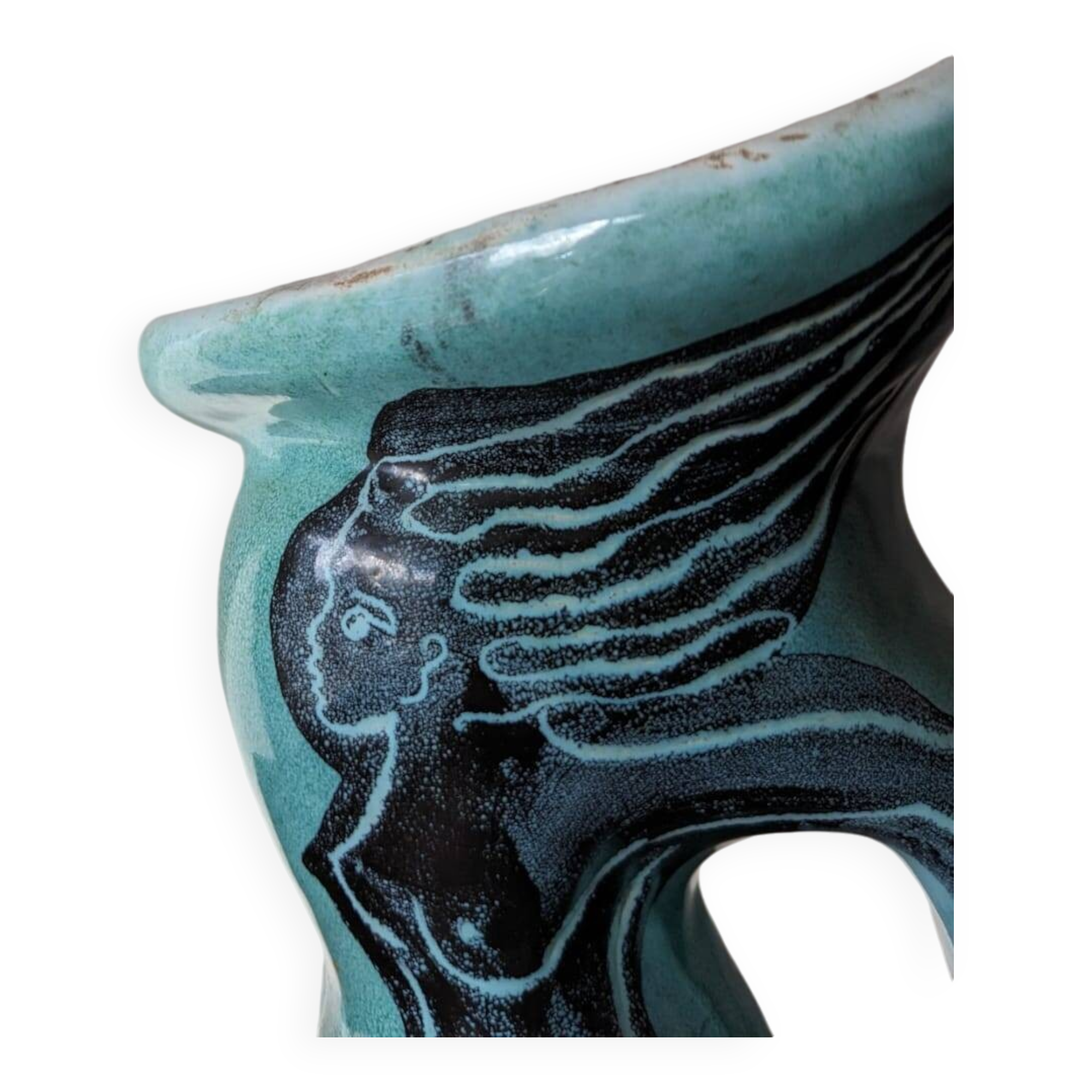 Pichet en céramique de Jacques Sagan à Vallauris