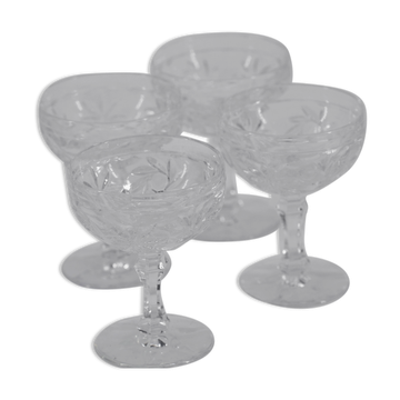 Lot de 4 verres en verre