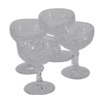 Lot de 4 verres en verre