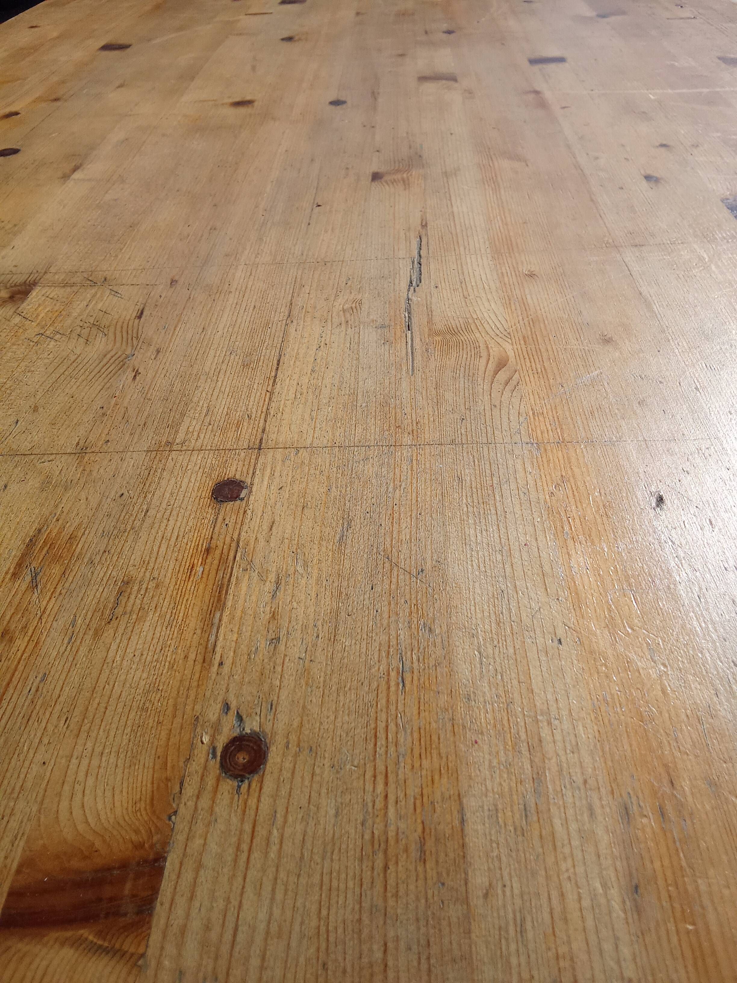 Brutalist style pine table from the 1970s.