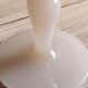Vintage Italian White Nude Pink Opaline Soliflore Vase