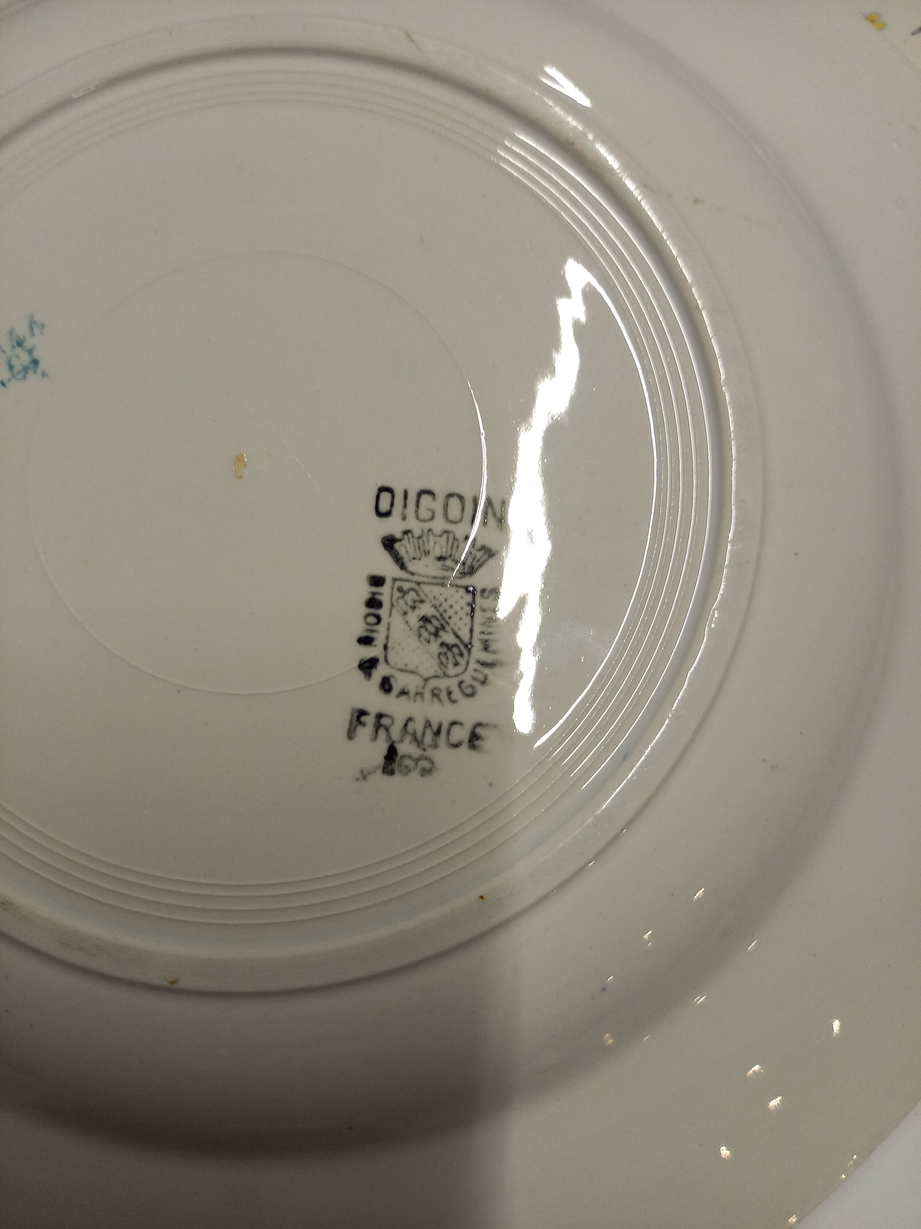 Digoin Sarreguemines flat plates